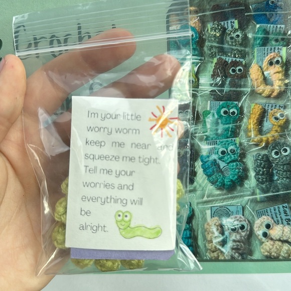 Handmade Crochet Worry Worms - Picture 3 of 13
